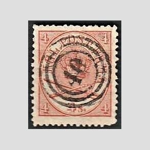 FRIMRKER DANMARK | 1864-70 - AFA 13 - 4 Skilling rd Krone Scepter - Stemplet