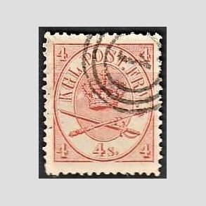 FRIMRKER DANMARK | 1864-70 - AFA 13 - 4 Skilling rd Krone Scepter - Stemplet