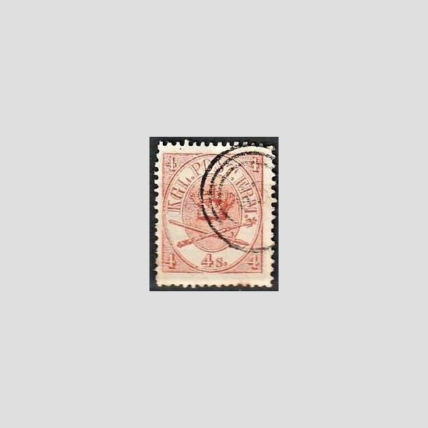 FRIMRKER DANMARK | 1864-70 - AFA 13 - 4 Skilling rd Krone Scepter - Stemplet