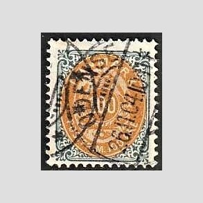 FRIM�RKER DANMARK | 1902 - AFA 31C - 100 �re gr�/gul - Stemplet