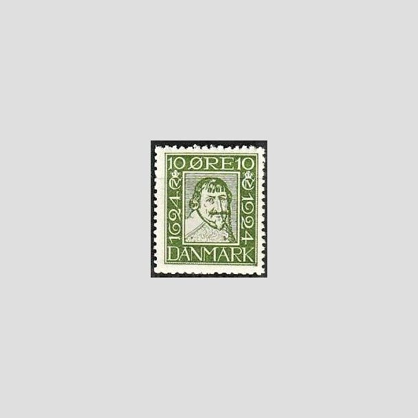 FRIMRKER DANMARK | 1924 - AFA 134 - Postjubilum 10 re grn - Postfrisk