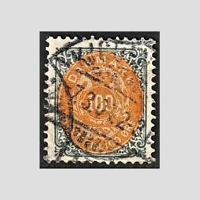 FRIM�RKER DANMARK | 1902 - AFA 31C - 100 �re gr�/gul - Stemplet