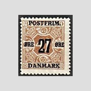 FRIMRKER DANMARK | 1918 - AFA 93 - 27 re/41 re brun provisorium - Postfrisk