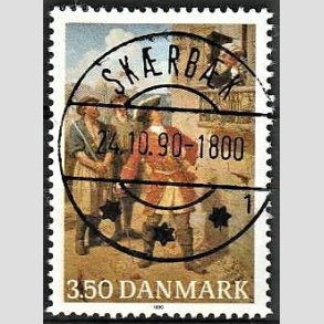 FRIMRKER DANMARK | 1990 - AFA 978 - Tordenskiold 300 ret - 3,50 Kr. flerfarvet - Pragt Stemplet