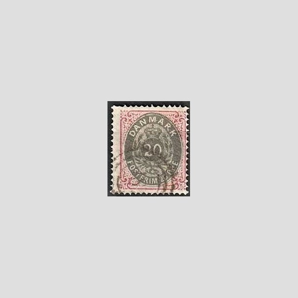 FRIMRKER DANMARK | 1875 - AFA 28 - 20 re rd/gr - Stemplet