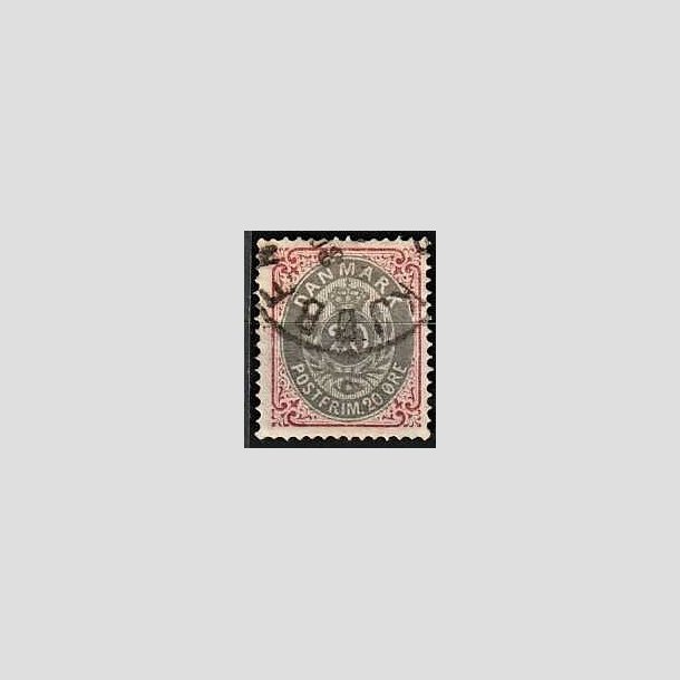 FRIMRKER DANMARK | 1875 - AFA 28 - 20 re rd/gr - Stemplet