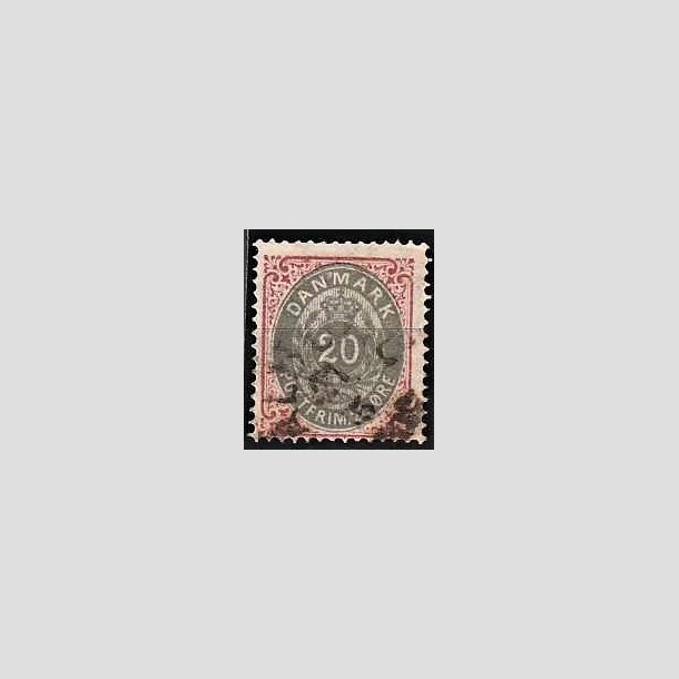 FRIMRKER DANMARK | 1875 - AFA 28 - 20 re rd/gr - Stemplet