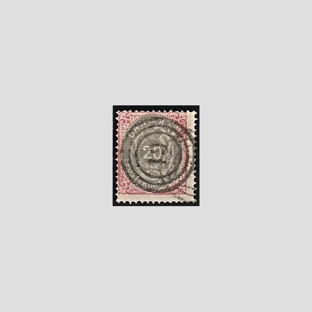 FRIMRKER DANMARK | 1875 - AFA 28 - 20 re rd/gr - Stemplet