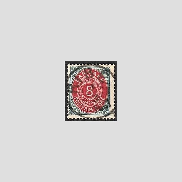 FRIMRKER DANMARK | 1875 - AFA 25 - 8 re gr/rd - Lux Stemplet