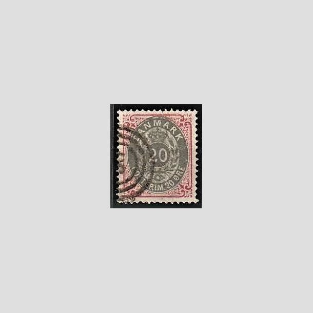 FRIMRKER DANMARK | 1875 - AFA 28 - 20 re rd/gr - Stemplet