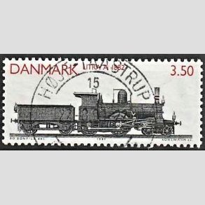 FRIM�RKER DANMARK | 1991 - AFA 986 - Lokomotiver - 3,50 Kr. r�d/sort - Pragt Stemplet