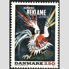 FRIM�RKER DANMARK | 1991 - AFA 999 - Dansk Plakatkunst - 3,50 Kr. flerfarvet - Pragt Stemplet