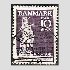 FRIM�RKER DANMARK | 1938 - AFA 250 - Thorvaldsen 10 �re violet - Lux Stemplet