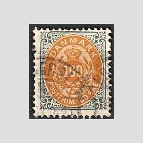 FRIM�RKER DANMARK | 1895 - AFA 31B - 100 �re gr�/gul - Stemplet