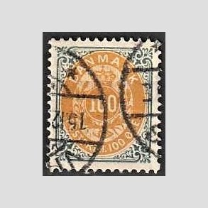 FRIM�RKER DANMARK | 1895 - AFA 31By - 100 �re gr�/gul - Stemplet