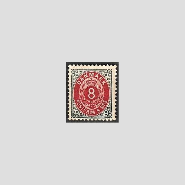 FRIMRKER DANMARK | 1895 - AFA 25By - 8 re gr/rd - Ubrugt