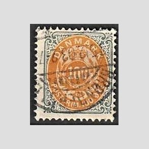 FRIM�RKER DANMARK | 1895 - AFA 31B - 100 �re gr�/gul - Stemplet