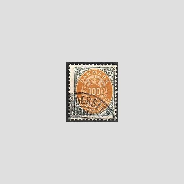 FRIMRKER DANMARK | 1895 - AFA 31B - 100 re gr/gul - Stemplet