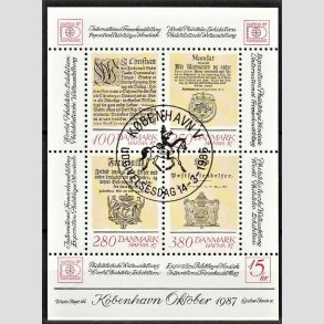 FRIM�RKER DANMARK | 1985 - AFA 827 - Hafniablok I Miniark - Pragt stemplet