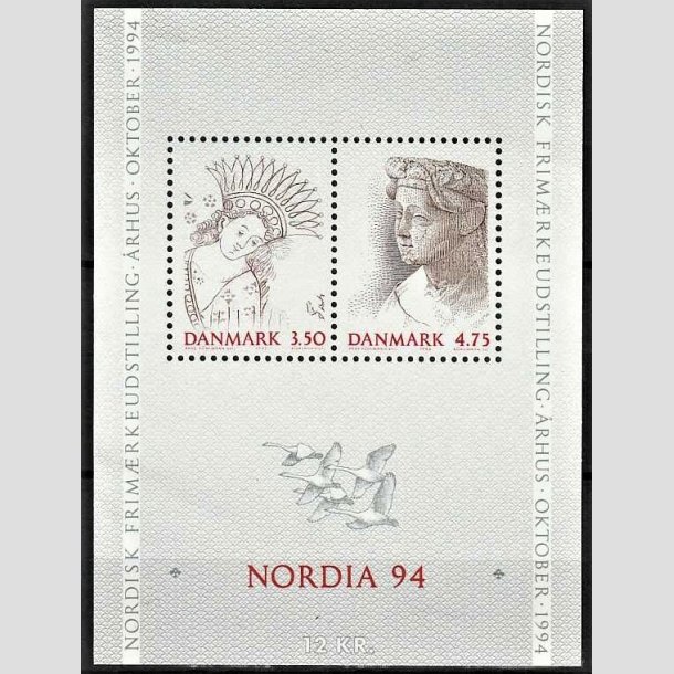 FRIMRKER DANMARK | 1992 - AFA 1011-12 | Nordia 94. - 3,50 + 4,75 Kr. Miniark - Postfrisk