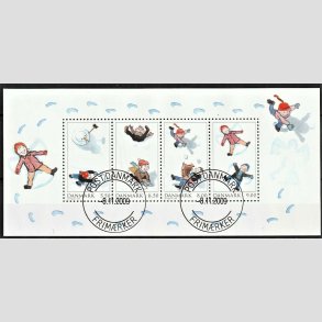 FRIM�RKER DANMARK | 2009 - AFA 1599 - Leg i sneen - Miniark 5,50-9,00 Kr. flerfarvet - Pragt Stemplet
