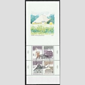 FRIM�RKER DANMARK | 1997 - AFA 1143B - Frilandsmuseet 100 �r. - Miniark med vignet 21,00 Kr. flerfarvet - Pragt Stemplet