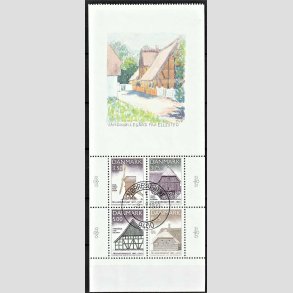 FRIM�RKER DANMARK | 1997 - AFA 1143A - Frilandsmuseet 100 �r. - Miniark med vignet 21,00 Kr. flerfarvet - Pragt Stemplet