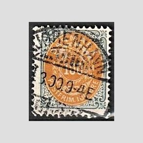 FRIM�RKER DANMARK | 1895 - AFA 31By - 100 �re gr�/gul omv. ramme - Stemplet