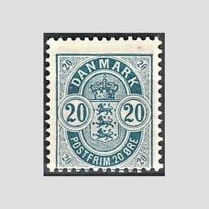FRIM�RKER DANMARK | 1895 - AFA 36B - 20 �re bl� - Postfrisk