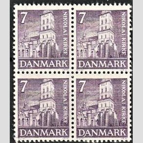 FRIMRKER DANMARK | 1936 - AFA 230 - Reformationen 7 re violet i 4-blok - Postfrisk