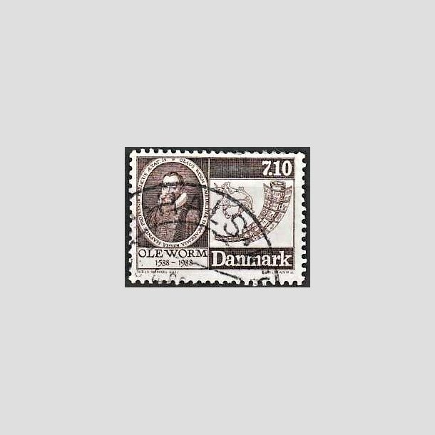 FRIMRKER DANMARK | 1988 - AFA 905 - Naturforskeren Ole Worm  - 7,10 Kr. brun - Lux Stemplet "HALS"