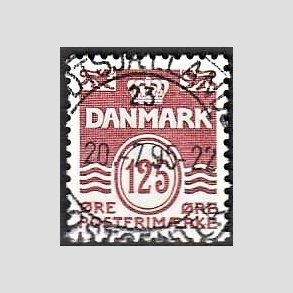 FRIM�RKER DANMARK | 1990 - AFA 953 - B�lgelinie - 125 �re brunr�d - Pragt Stemplet