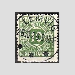 FRIMRKER DANMARK | 1921-25 - AFA 12 - 10 re grn - Lux Stemplet