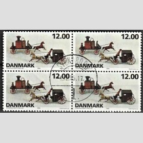 FRIMRKER DANMARK | 1995 - AFA 1106 - Dansk legetj - 12,00 Kr. flerfarvet i 4-blok - Pragt Stemplet