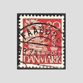 FRIM�RKER DANMARK | 1940 - AFA 258 - Karavel 20 �re r�d Type II - Lux Stemplet 