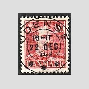 FRIMRKER DANMARK | 1942-44 - AFA 276 - Chr. X 20 re rd - Lux Stemplet