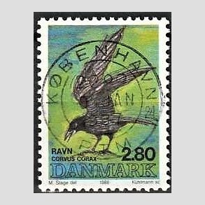 FRIM�RKER DANMARK | 1986 - AFA 864 - Danske fugle - 2,80 Kr. flerfarvet - Pragt Stemplet