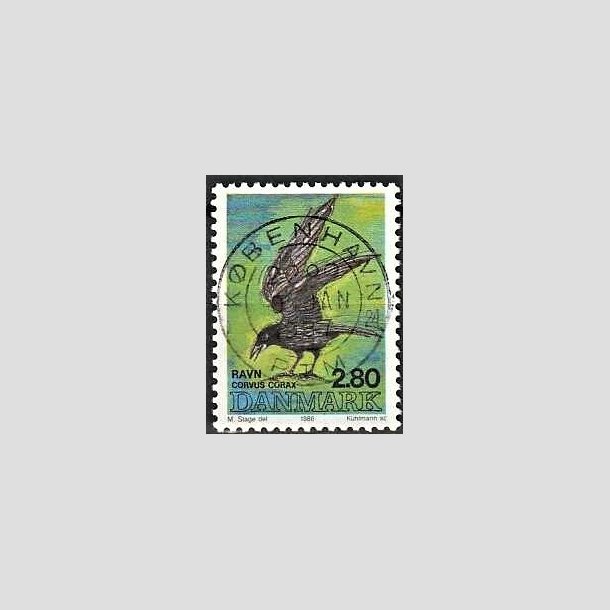 FRIMRKER DANMARK | 1986 - AFA 864 - Danske fugle - 2,80 Kr. flerfarvet - Pragt Stemplet