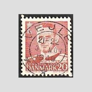 FRIMRKER DANMARK | 1948-50 - AFA 307 - Fr. IX 20 re rd - Pragt Stemplet Vejle