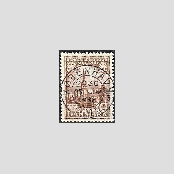 FRIMRKER DANMARK | 1953-56 - AFA 353 - Kongeriget 1000 r - 20 re brun - Pragt Stemplet "KBENHAVN"