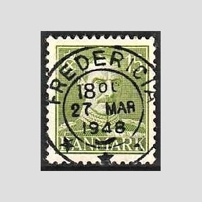 FRIMRKER DANMARK | 1942-44 - AFA 275 - Chr. X 15 re grn - Lux Stemplet 