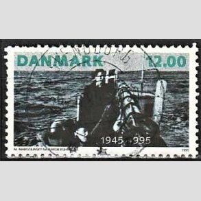 FRIM�RKER DANMARK | 1995 - AFA 1094 - 50 �ret for befrielsen - 12,00 Kr. flerfarvet - Pragt Stemplet