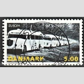 FRIM�RKER DANMARK | 1995 - AFA 1092 - 50 �ret for befrielsen - 5,00 Kr. flerfarvet - Pragt Stemplet