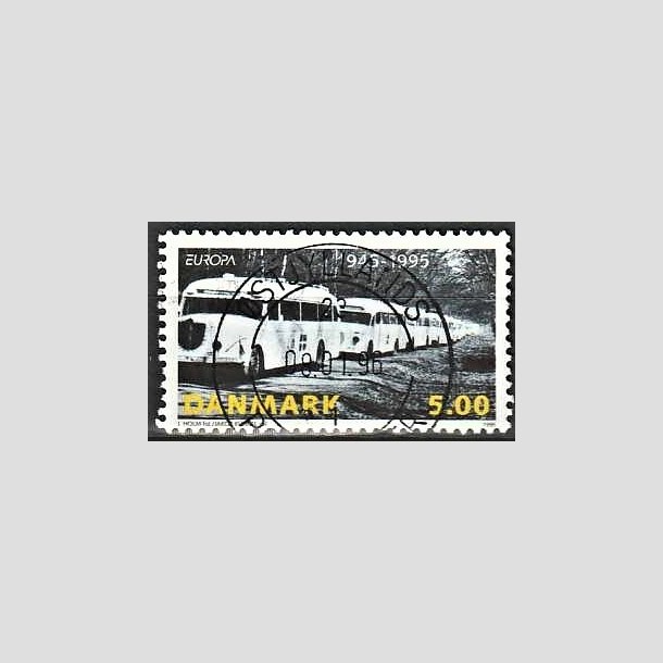 FRIMRKER DANMARK | 1995 - AFA 1092 - 50 ret for befrielsen - 5,00 Kr. flerfarvet - Pragt Stemplet