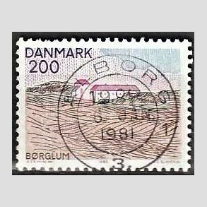 FRIM�RKER DANMARK | 1980 - AFA 702 - Nord for Limfjorden - 200 �re flerfarvet - Pragt Stemplet