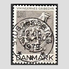 FRIM�RKER DANMARK | 1979 - AFA 684 - Vikingetiden - 1,10 Kr. brun - Pragt Stemplet