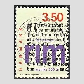 FRIM�RKER DANMARK | 1995 - AFA 1095 - Rimkr�nike - 3,50 Kr. flerfarvet - Pragt Stemplet
