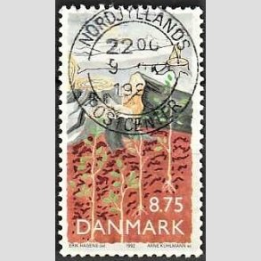 FRIM�RKER DANMARK | 1992 - AFA 1022 - Natur, Milj� og udvikling - 8,75 Kr. flerfarvet - Pragt Stemplet