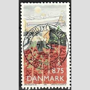 FRIM�RKER DANMARK | 1992 - AFA 1022 - Natur, Milj� og udvikling - 8,75 Kr. flerfarvet - Pragt Stemplet