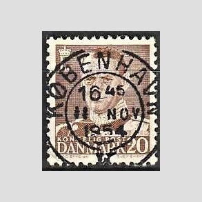 FRIMRKER DANMARK | 1950 - AFA 320 - Fr. IX 20 re brun - Lux Stemplet